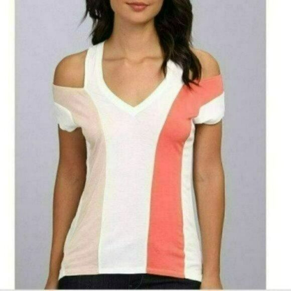 NWT MSRP $158 BCBGMAXAZRIA Women's Preslee Short Sleeve Top Women's Size Large - Picture 2 of 10